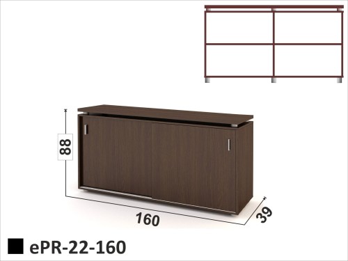 Regał komoda ePR-22-160  z drzwiami przesuwnymi