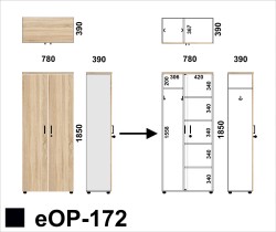 Wymiary regału eOP-172
