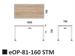 Wymiary stołu eOP-81-160 STM