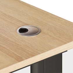 Blat biurka o grubości 28 mm z przelotką na kable