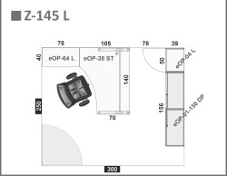 Układ mebli w zestawie Z-145 L