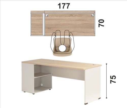 Biurko eOP-150L-177