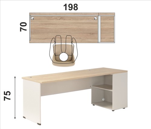 Biurko eOP-150-198 P