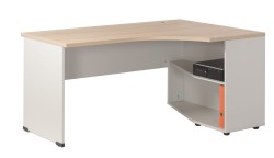 Zastosowanie biurka eOP-152-176 P z komputerem kompaktowym i segregatorem