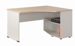 Zastosowanie biurka eOP-152-155 P z komputerem kompaktowym i segregatorem