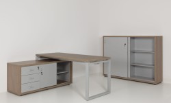 Meble eQUANTUM w kolorze 12+43 DĄB URBAN KAWOWY + POPIEL