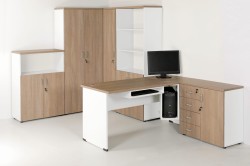 Meble eOPTIMAL w kolorze 12+45 DĄB URBAN KAWOWY + BIAŁY