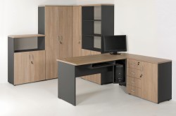 Meble eOPTIMAL w kolorze 12+41 DĄB URBAN KAWOWY + ANTRACYT