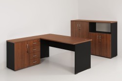 Meble eOPTIMAL w kolorze 03+40 ORZECH ECCO + CZARNY