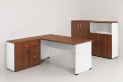 Meble eOPTIMAL w kolorze 03+45 ORZECH ECCO + BIAŁY