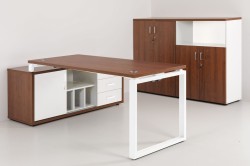 Meble eQUANTUM w kolorze 03+45 ORZECH ECCO + BIAŁY