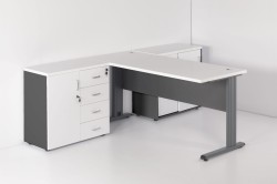 Meble eOPTIMAL w kolorze 45+41 BIAŁY MAT + ANTRACYT