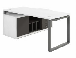 Meble eQUANTUM w kolorze 45+41 BIAŁY MAT + ANTRACYT