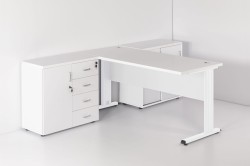 Meble eOPTIMAL w kolorze 45+45 BIAŁY MAT + BIAŁY MAT