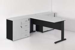 Meble eOPTIMAL w kolorze 43+40 POPIEL+CZARNY MAT