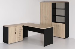 Meble eOPTIMAL w kolorze 07+40 DĄB SONOMA + CZARNY