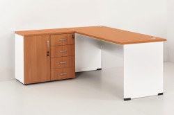 Meble eOPTIMAL w kolorze 06+45 OLCHA + BIAŁY MAT