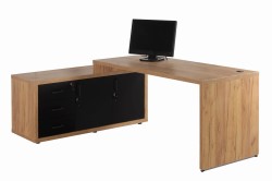 Meble eQUANTUM w kolorze 09+40 DĄB CRAFT ZŁOTY + CZARNY MAT