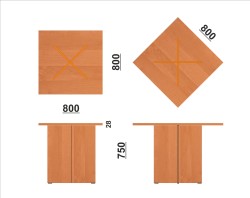 Wymiary stolika eOP-87-80