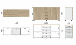 Wymiary komody KOM-01-140