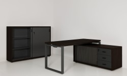 Meble eQUANTUM w kolorze WENGE + ANTRACYT