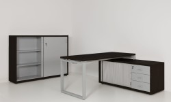 Meble eQUANTUM w kolorze WENGE + POPIEL