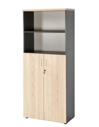 Regał aktowy pięciopoziomowy eOP-174 - drzwi w pozycji zamkniętej