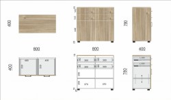 Wymiary komody KOM-03-80