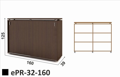 Regał aktowy z drzwiami przesuwnymi | ePR-32-160