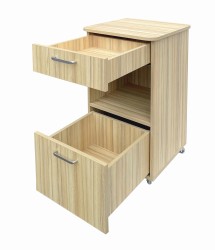 Szafka mobilna z otwartymi szufladami
