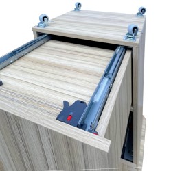 Prowadnice z montażem dolnym niewidocznym z boku