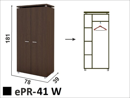 Regał ubraniowo aktowy ePR-41W