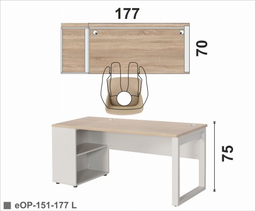 Biurko eOP-151-177 L wersja lewa