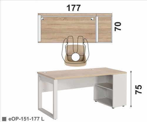 Biurko eOP-151-177 P