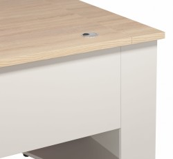 Blat biurka z przelotką na kable