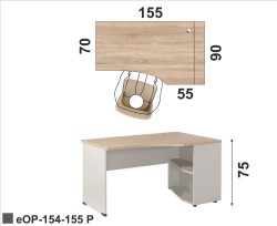 Biurko eOP-154-155 P