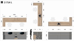 UKŁAD MEBLI I WYMIARY W ZESTAWIE Z-714 L