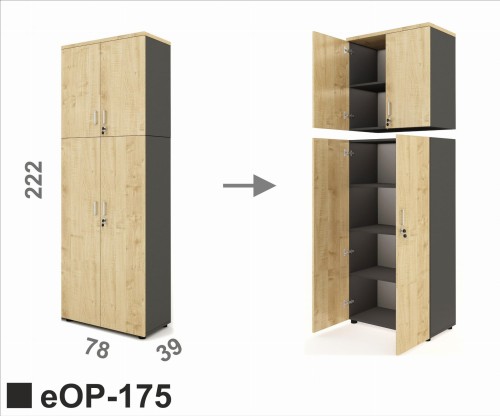Regał 6-poziomowy o wysokości 222 cm | eOP-175