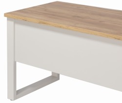 Przegroda biurka połączona z nogą ramową