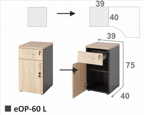 Szafka boczna lub wolnostojąca eOP-60L