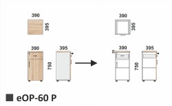 Wymiary szafki eOP-60 P