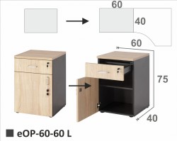 Szafka 1 szuflada + 1 drzwi otwierane na lewo | eOP-60-60 L