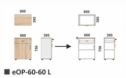 Wymiary szafki eOP-60-60 L