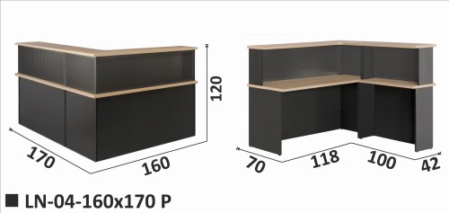 Lada narożna z blachą perforowaną LNB-04-160x170 P