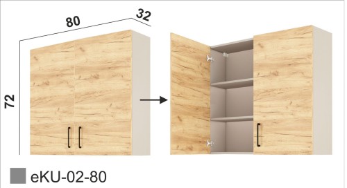 Szafka kuchenna dwudrzwiowa eKU-02-80