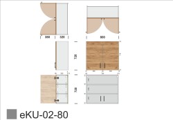 Wymiary szafki eKU-02-80