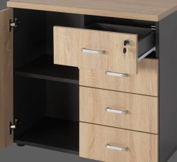 Szafka boczna (kontener) z szufladami i półkami