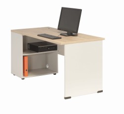 Zastosowanie biurka eOP-150-160 L z komputerem i monitorem