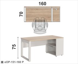 Biurko eOP-151-160 P