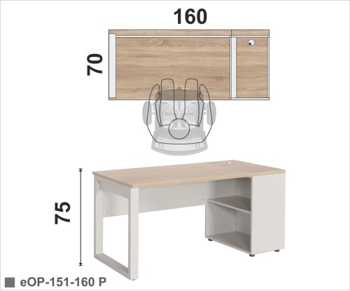 Biurko eOP-151-160 P